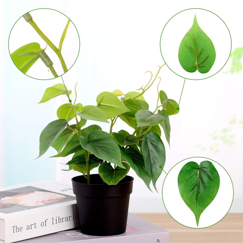 LuckyGreenery Artificial Bougainvillea, Realistic Fake Plant with Plastic Pot for Home Office Garden Decoration - Image 2